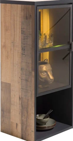Outlet Henders en Hazel Avalon Glasdeur Wandkast Driftwood