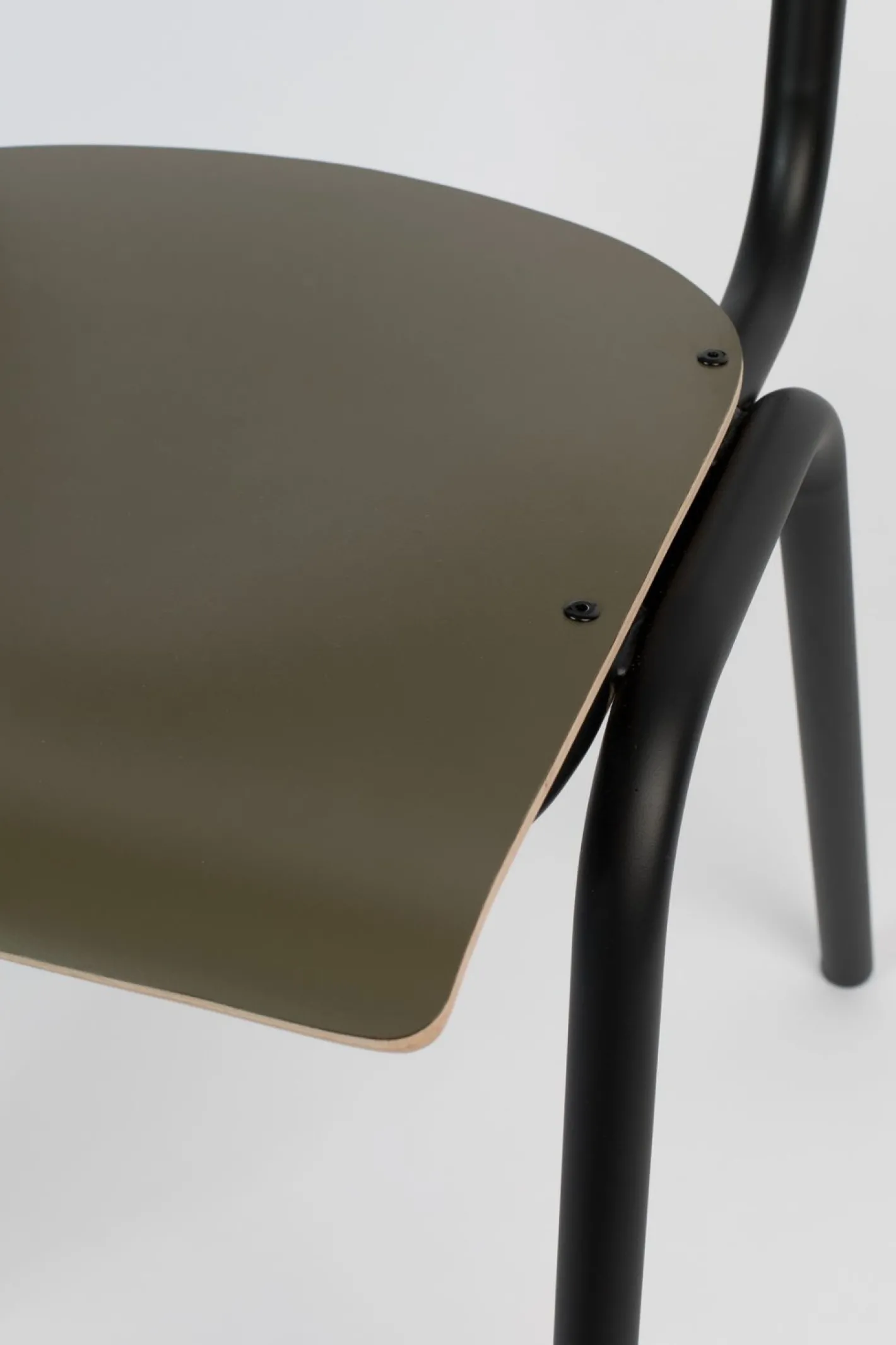 Zuiver Back to School (set van 4) Eetkamerstoel Matte Olive
