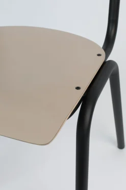 New Zuiver Back to School (set van 4) Eetkamerstoel Matte Beige