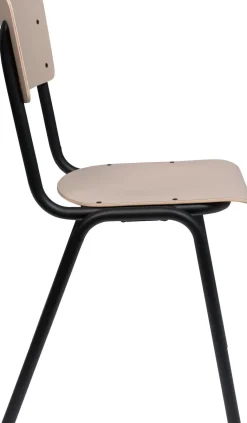 New Zuiver Back to School (set van 4) Eetkamerstoel Matte Beige