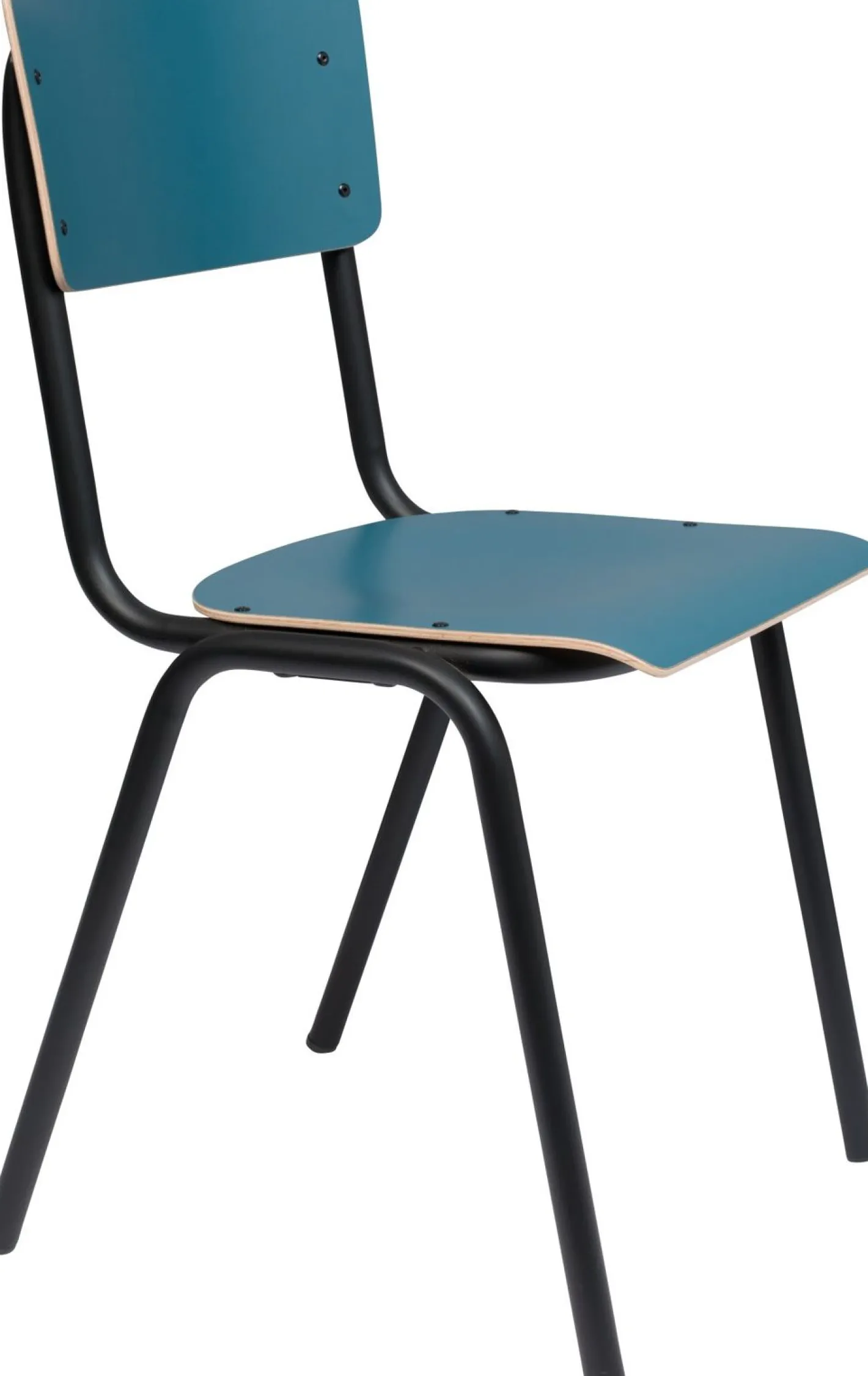 Zuiver Back to School (set van 4) Eetkamerstoel Matte Petrol