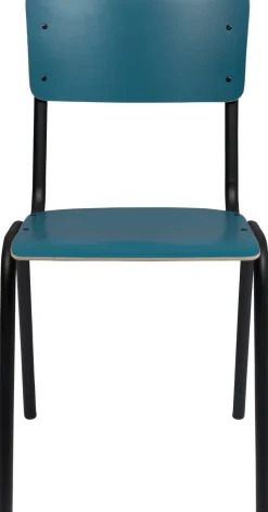 Zuiver Back to School (set van 4) Eetkamerstoel Matte Petrol