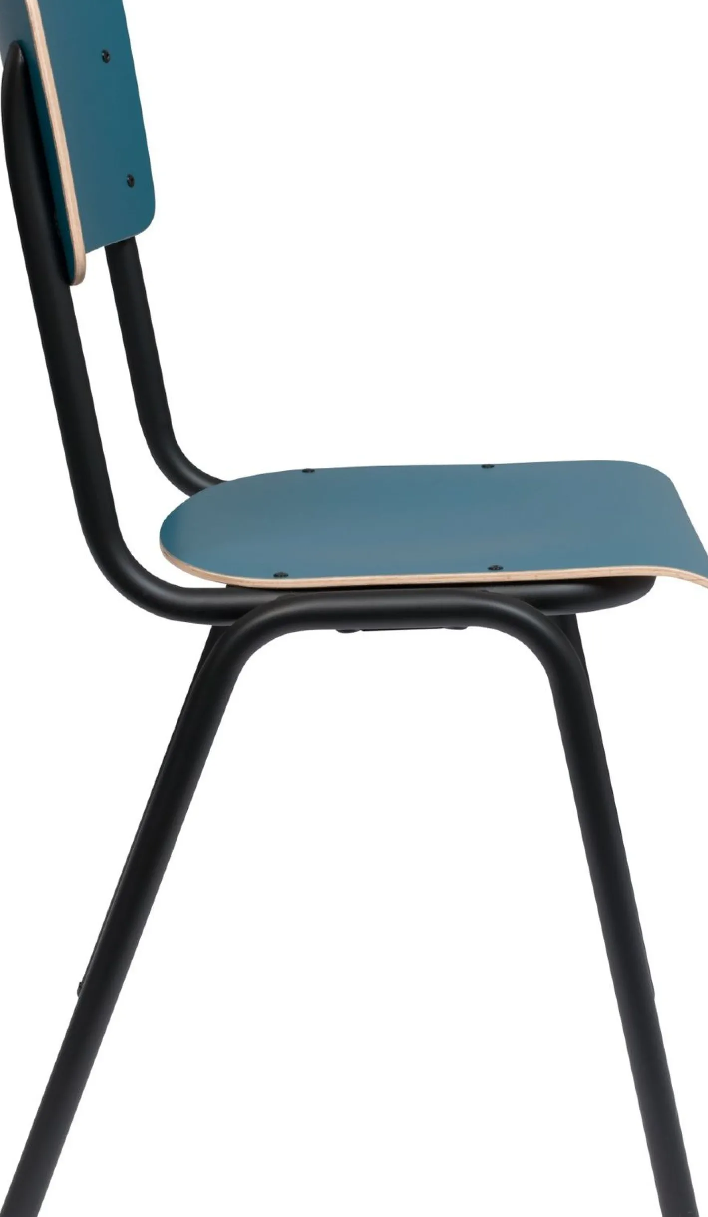 Zuiver Back to School (set van 4) Eetkamerstoel Matte Petrol