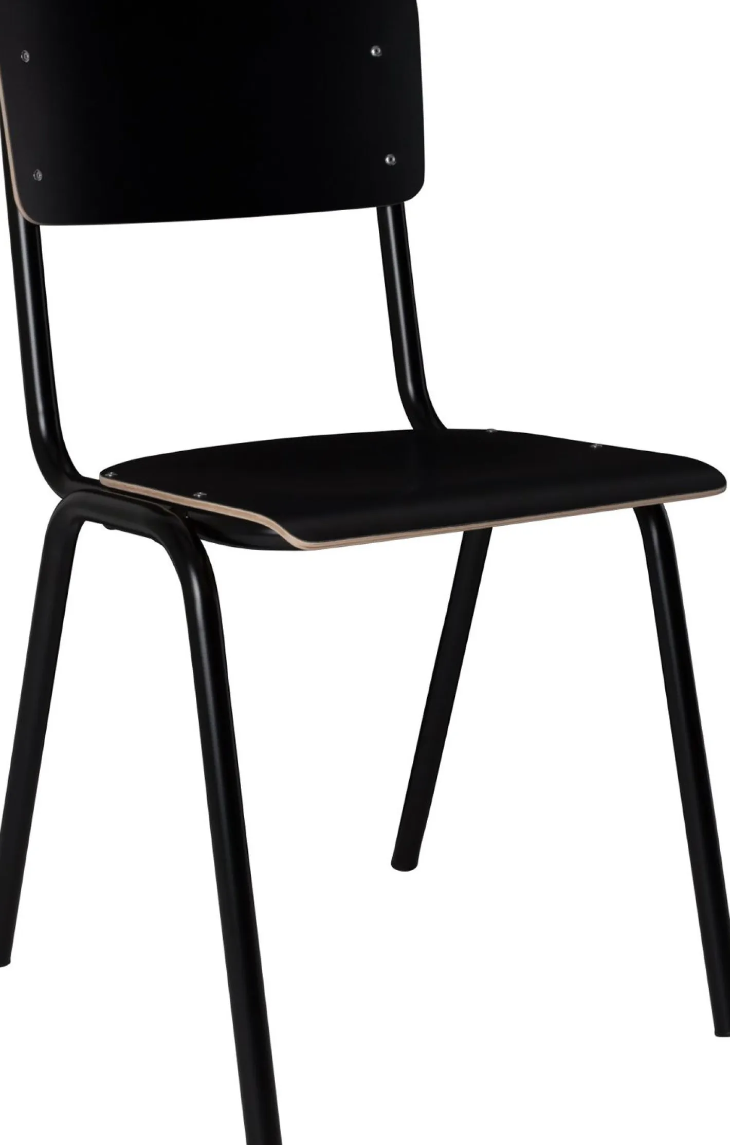 Online Zuiver Back to School (set van 4) Eetkamerstoel Black