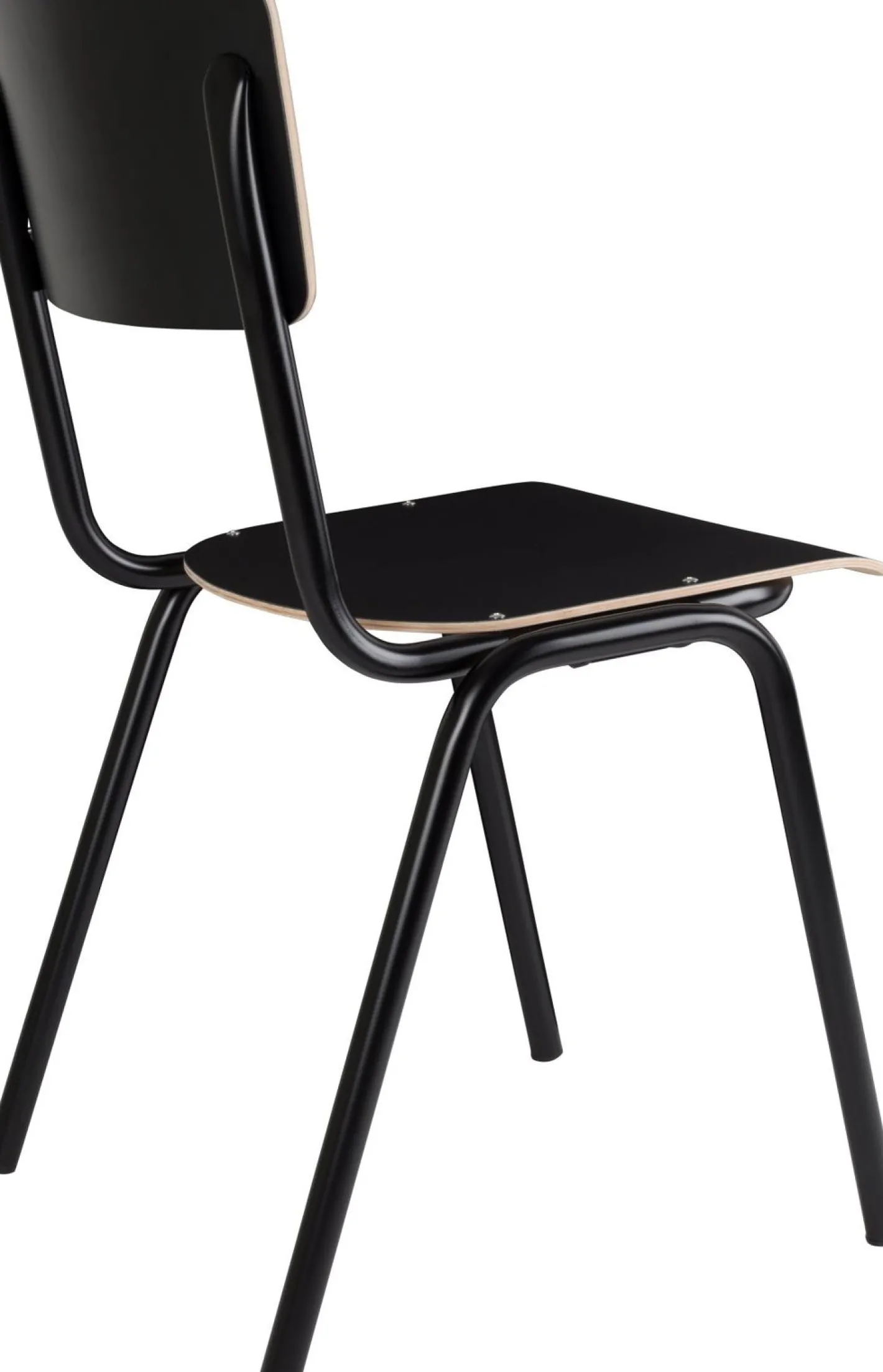 Online Zuiver Back to School (set van 4) Eetkamerstoel Black