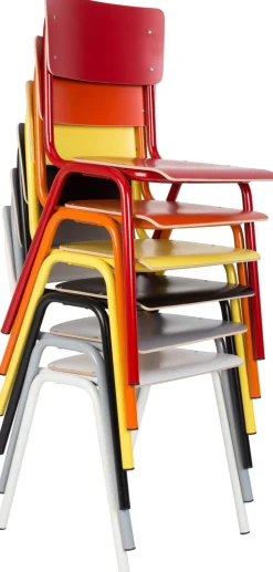 Online Zuiver Back to School (set van 4) Eetkamerstoel Black