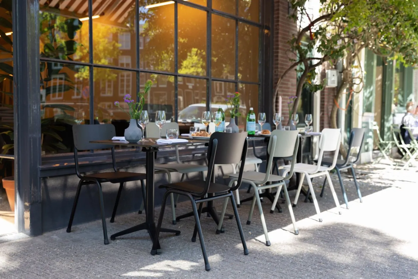 Discount Zuiver Back to School (set van 2) Tuinstoel Black