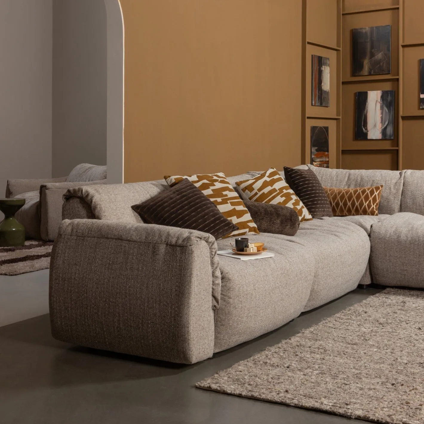 Outlet WOOOD Baggy Elementenbank Bruin Melange