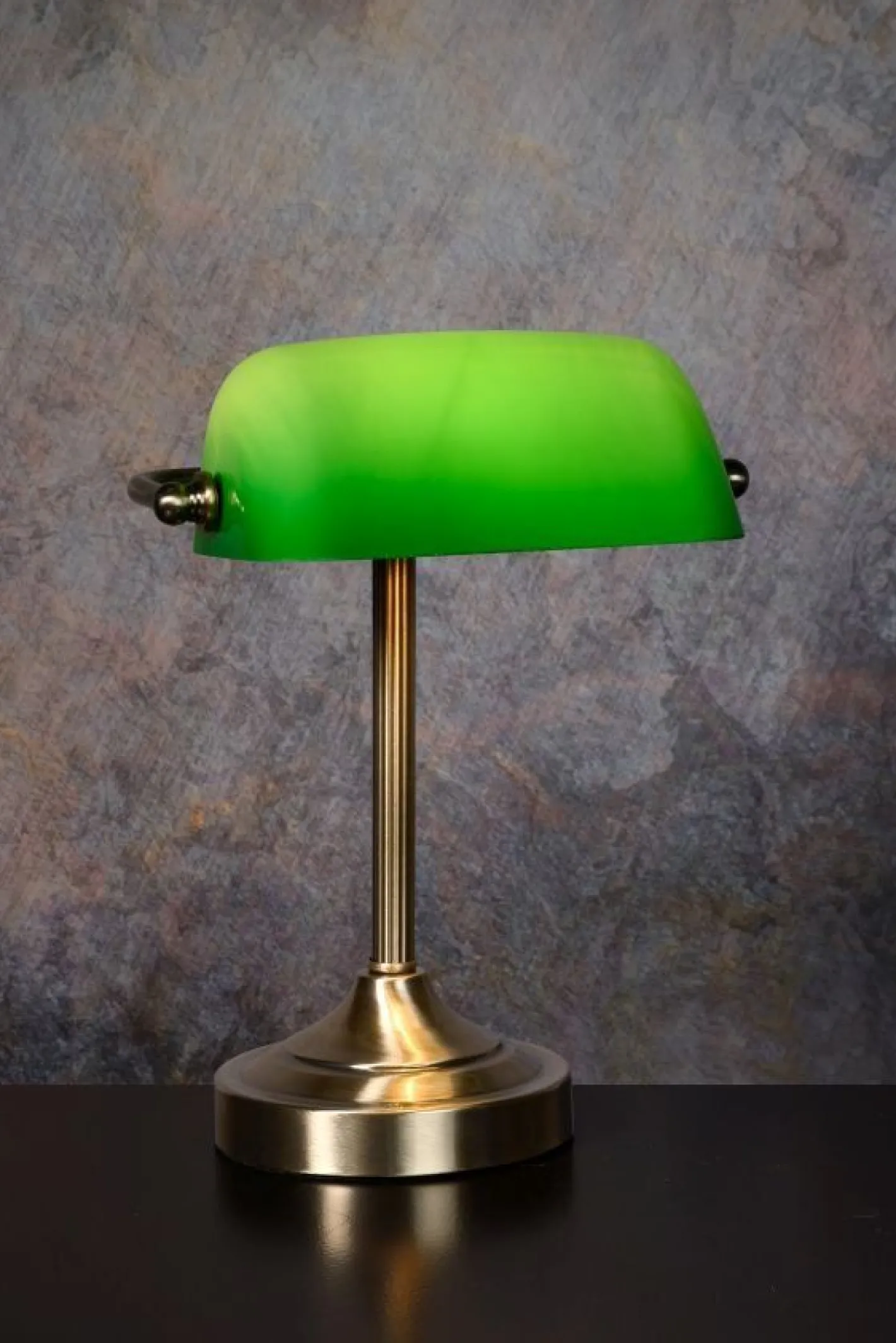 Best Lucide Banker Tafellamp Brons, Groen