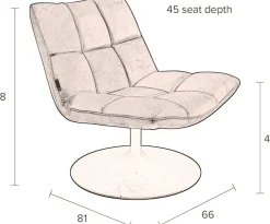 Clearance Dutchbone Bar Fauteuil Vintage Brown