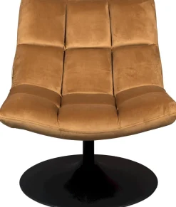 Best Dutchbone Bar velvet Fauteuil Golden brown