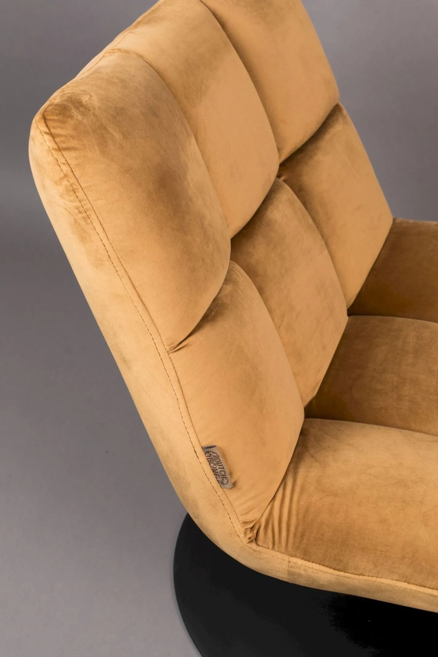 Best Dutchbone Bar velvet Fauteuil Golden brown