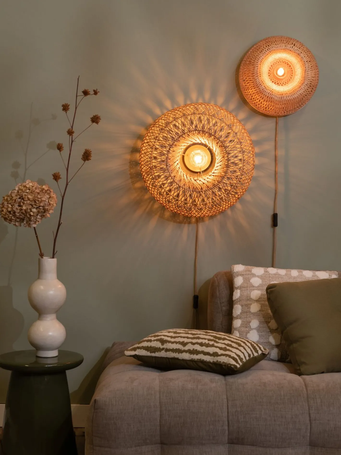 New Good&Mojo Barbados Wandlamp Natural