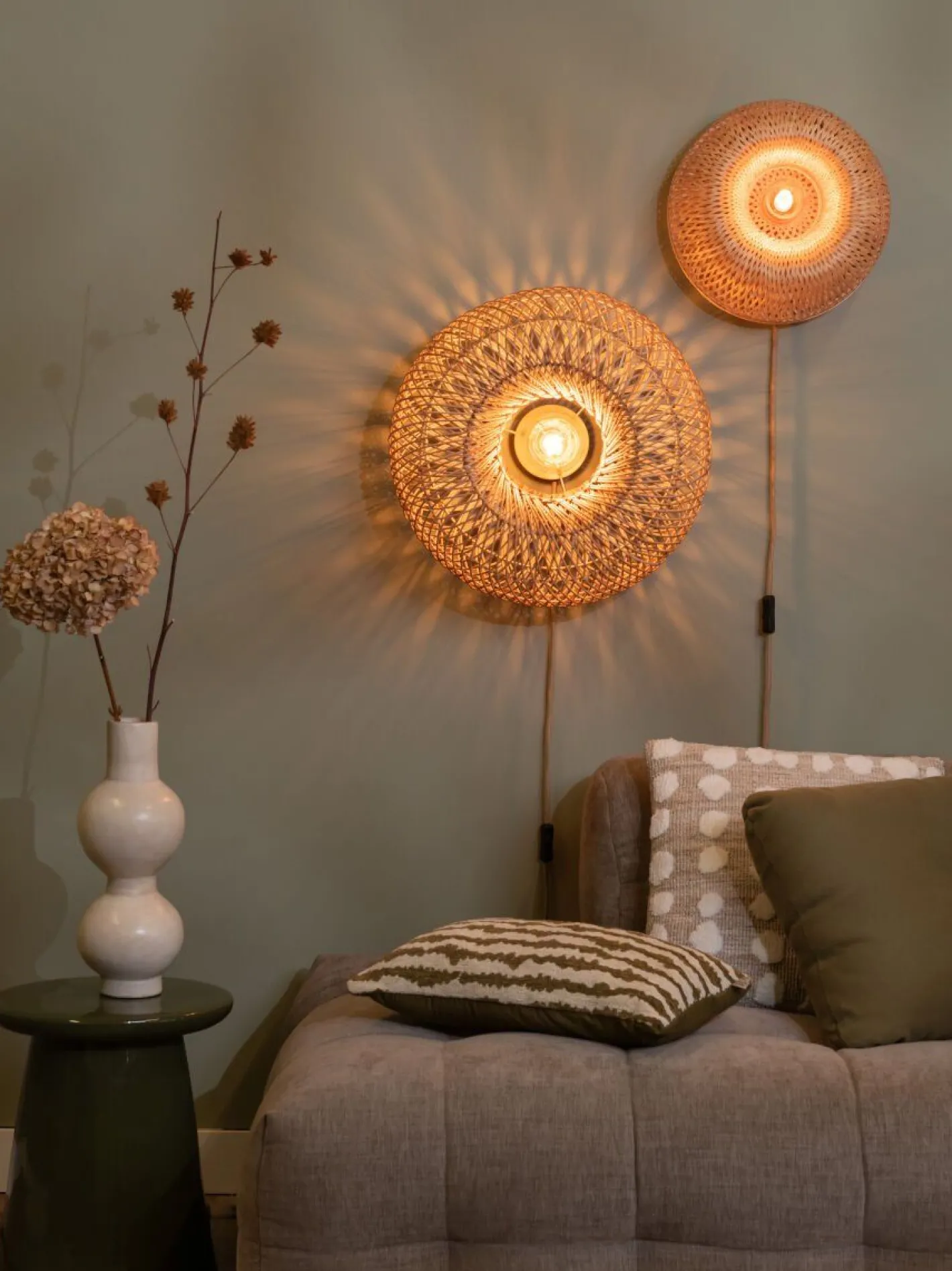 New Good&Mojo Barbados Wandlamp Natural