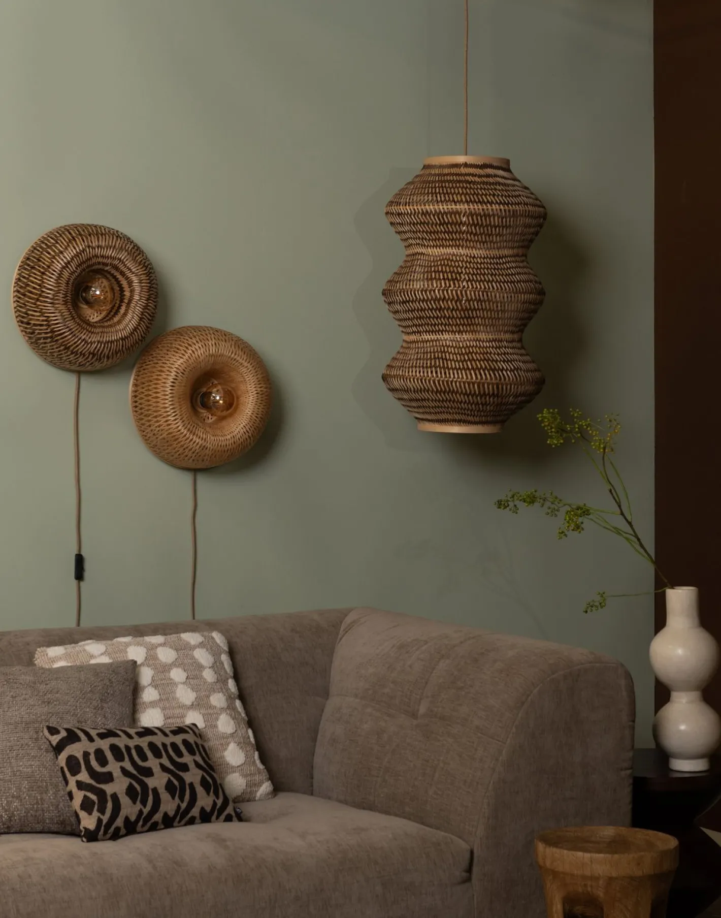 New Good&Mojo Barbados Wandlamp Natural, Brown