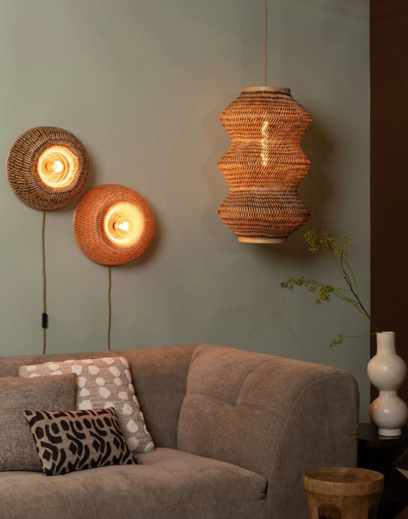 New Good&Mojo Barbados Wandlamp Natural, Brown