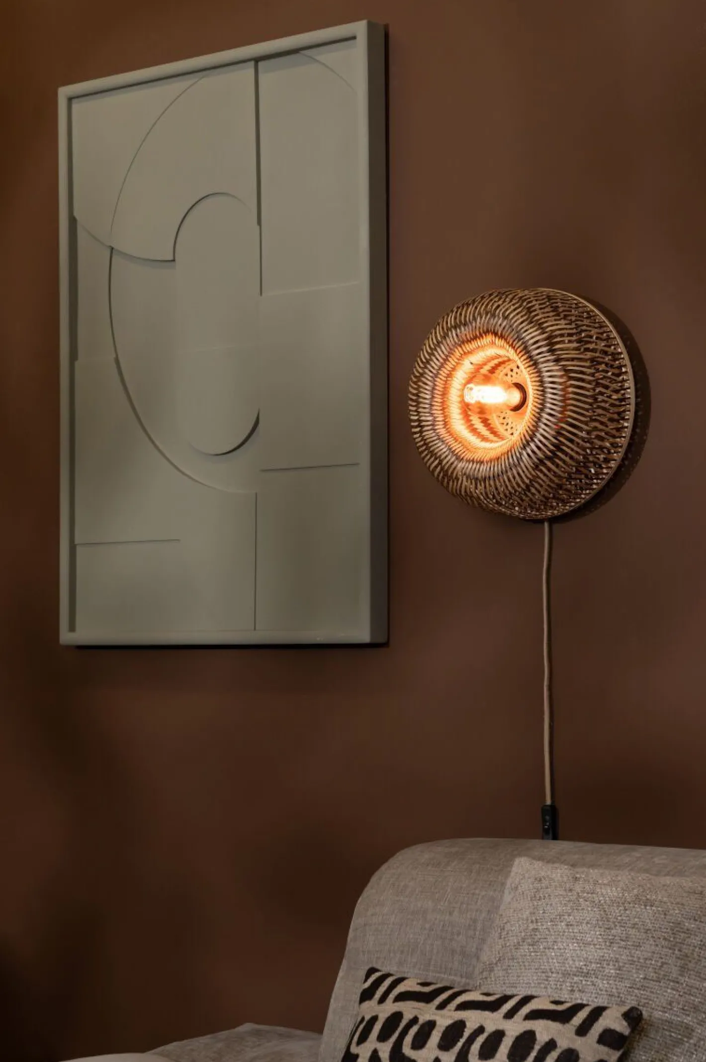 New Good&Mojo Barbados Wandlamp Natural, Brown