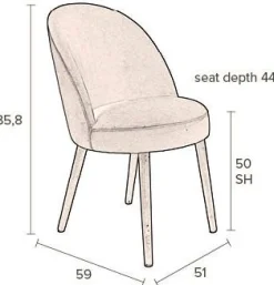 Sale Dutchbone Barbara Eetkamerstoel Red
