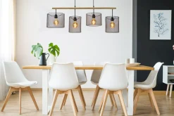Sale Lucide Baskett Hanglamp Zwart, Naturel
