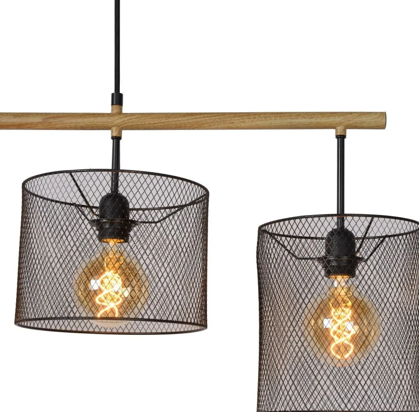 Sale Lucide Baskett Hanglamp Zwart, Naturel