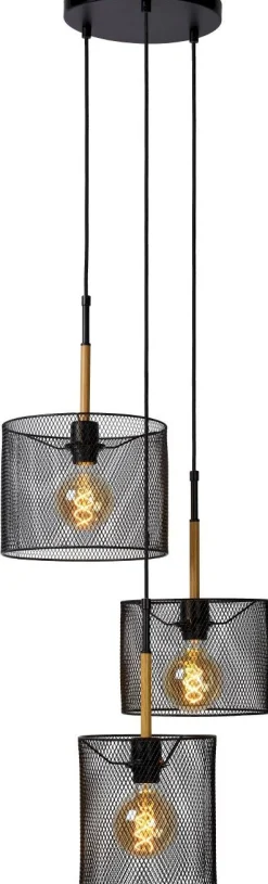 Best Lucide Baskett Hanglamp Zwart, Naturel