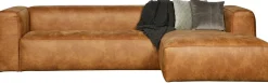 Outlet WOOOD Bean Rechts Hoekbank Cognac