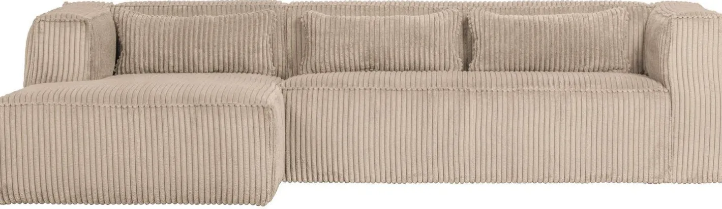 Clearance WOOOD Bean Rib Links Hoekbank Travertin