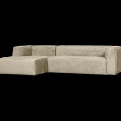 Online WOOOD Bean Velvet Links Hoekbank Buttermilk