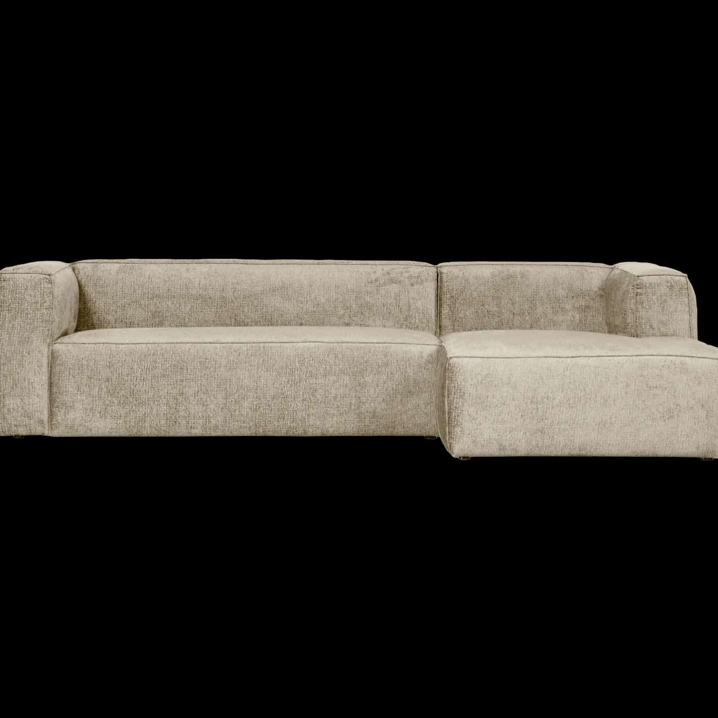 Online WOOOD Bean Velvet Rechts Hoekbank Buttermilk