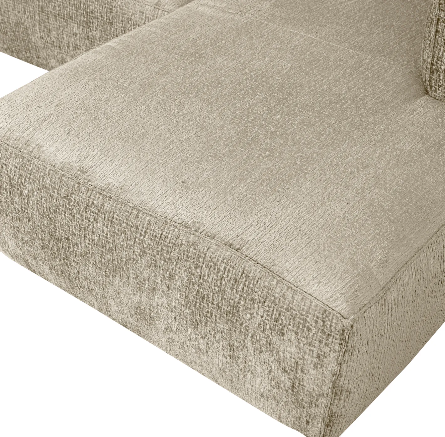 Online WOOOD Bean Velvet Rechts Hoekbank Buttermilk