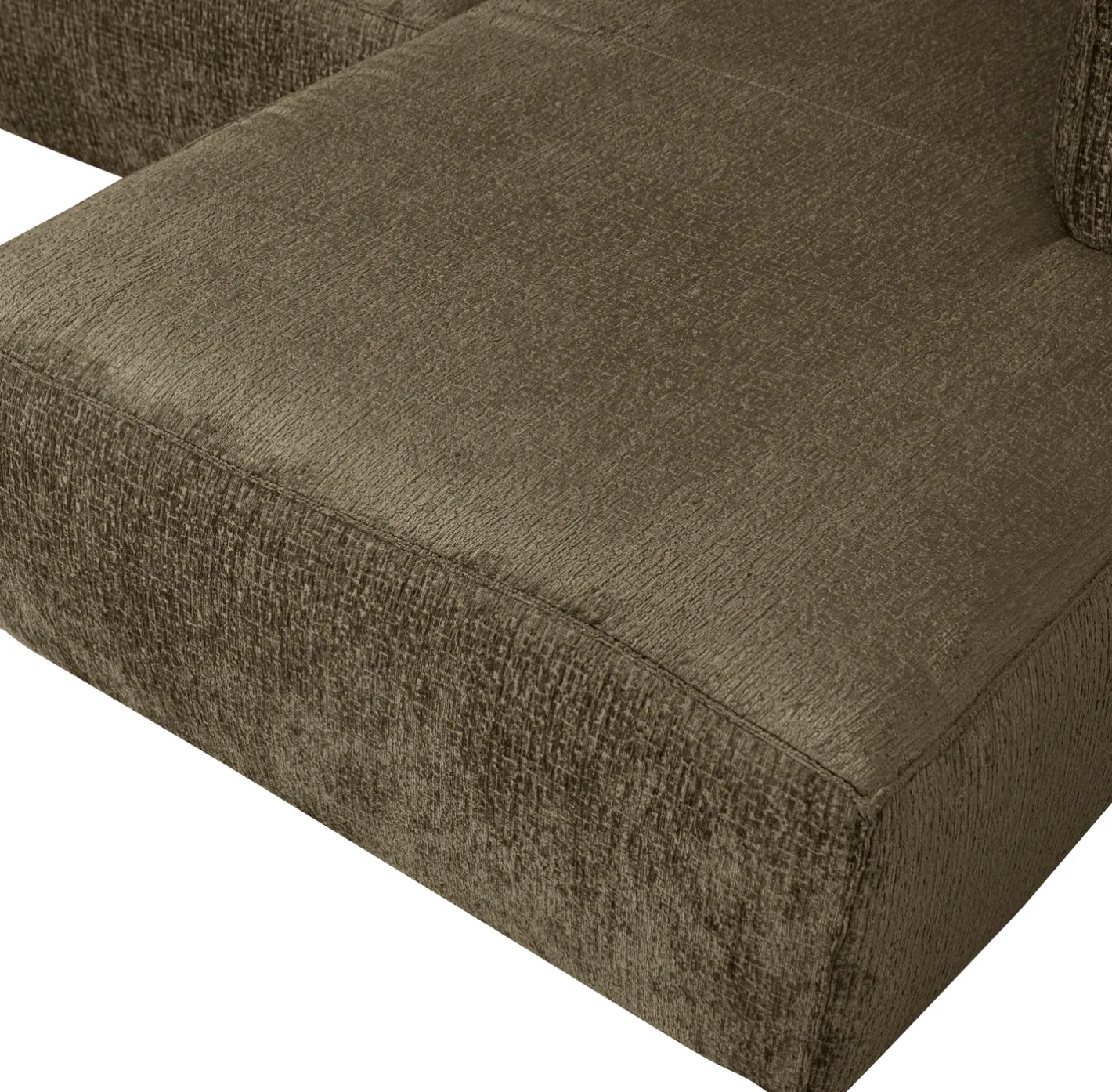 WOOOD Bean Velvet Rechts Hoekbank Moss