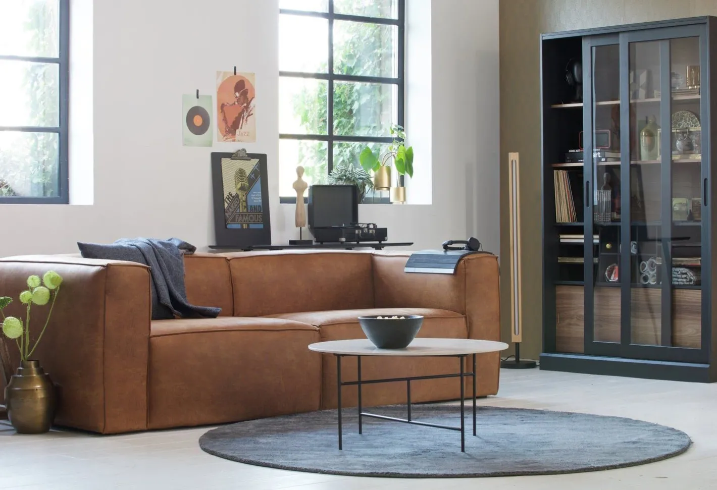 Discount WOOOD Bean 3,5-Zitsbank cognac