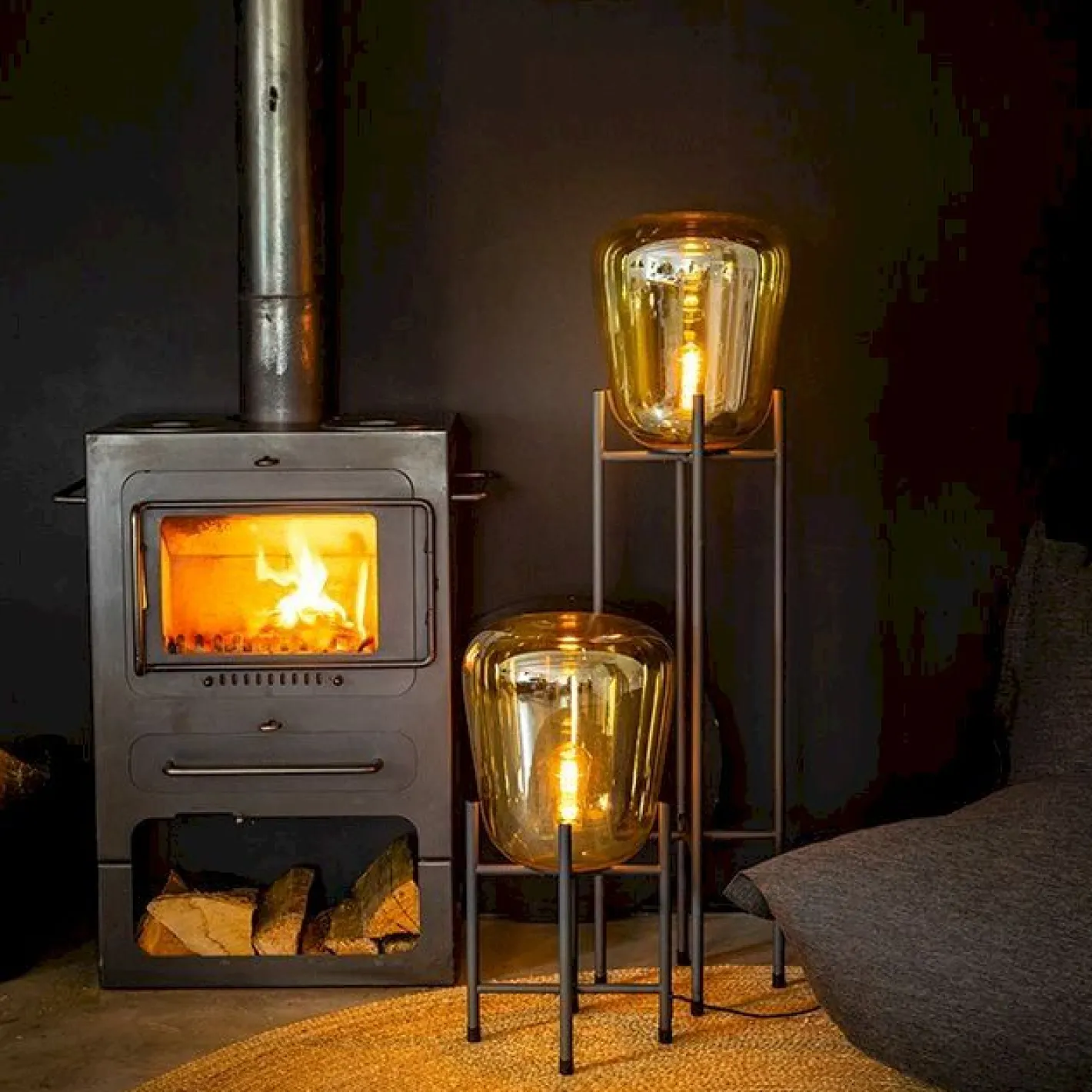 Discount Eijerkamp Collectie Benn Vloerlamp Zwart, Goud