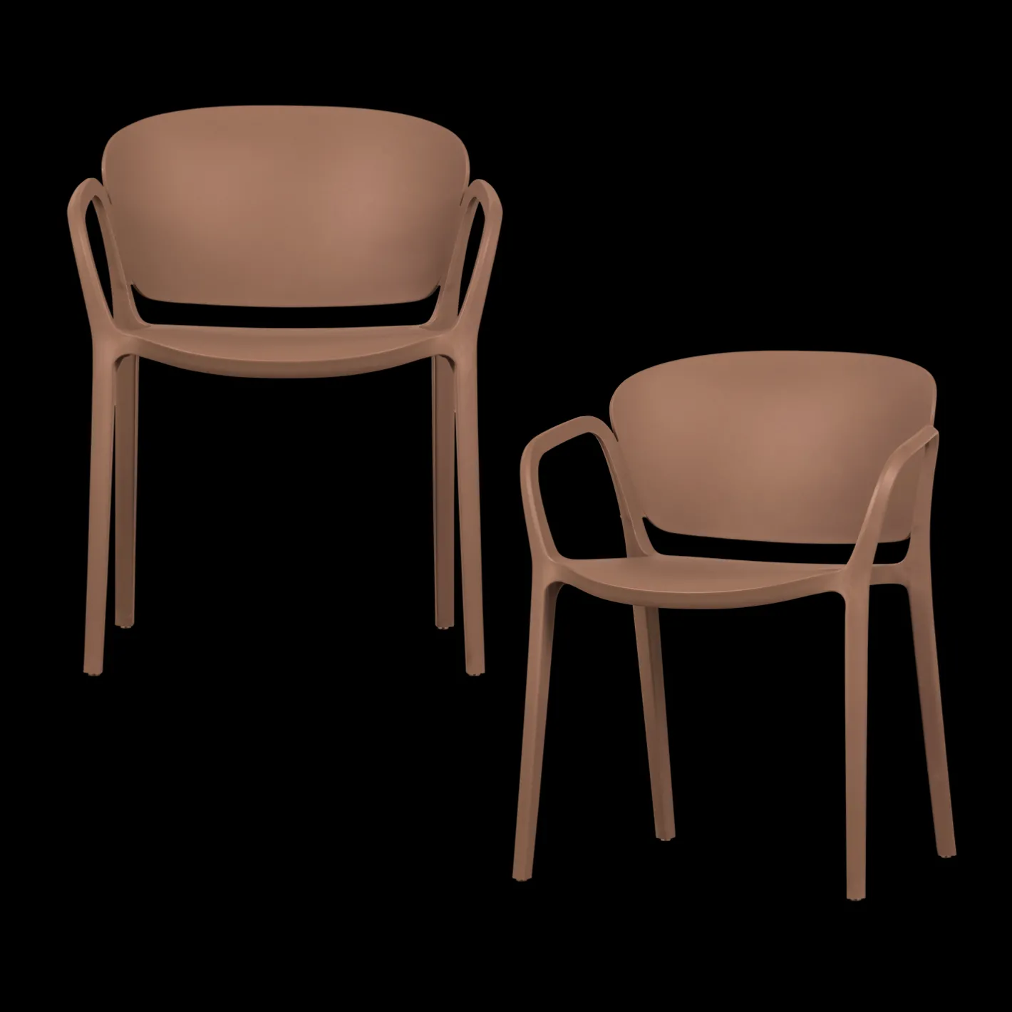 Best WOOOD Bent Tuinstoel Zalmroze