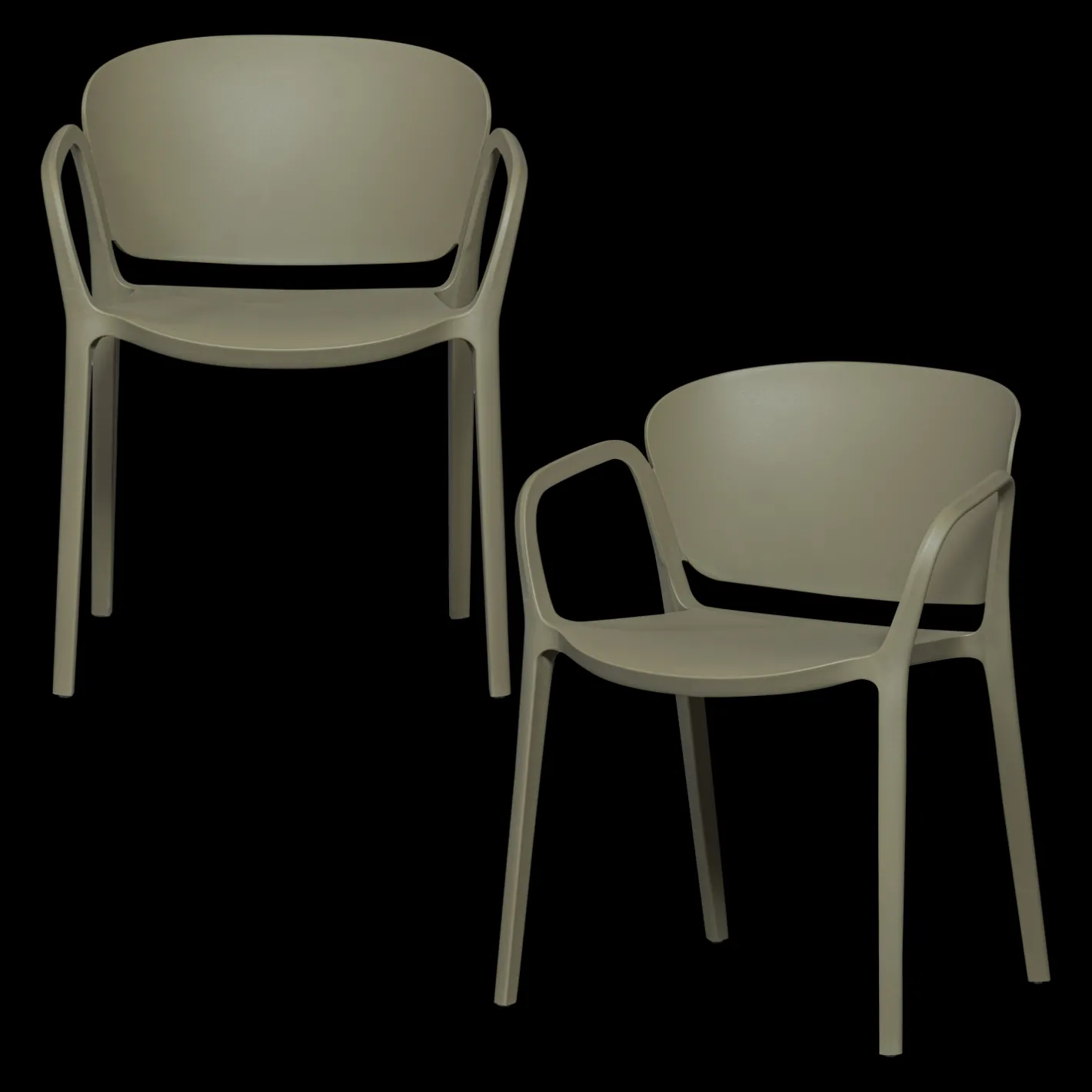 Discount WOOOD Bent Tuinstoel Green