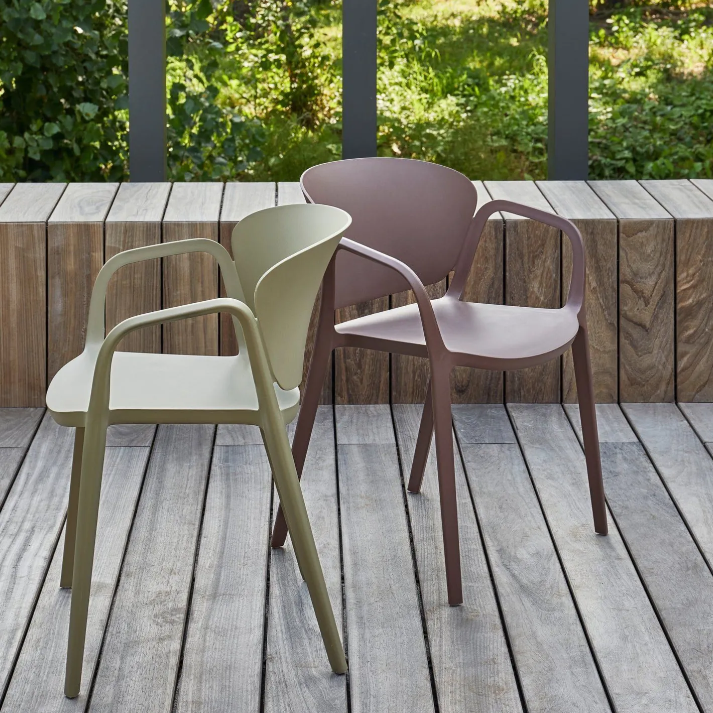 Discount WOOOD Bent Tuinstoel Green