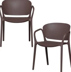 New WOOOD Bent Tuinstoel Purple, Brown