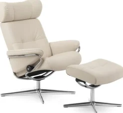 Clearance Stressless Berlin Relaxfauteuil + Hocker Latte