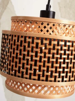 Good&Mojo Bhutan 1 Arm Vloerlamp Natural, Black