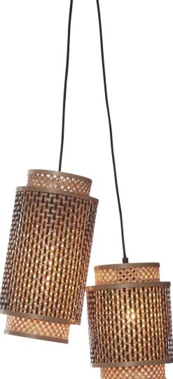 New Good&Mojo Bhutan 2 Shades Hanglamp Natural, Black
