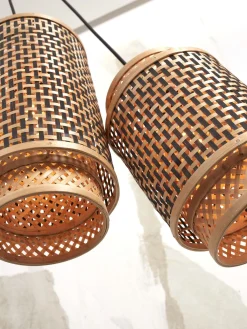 New Good&Mojo Bhutan 2 Shades Hanglamp Natural, Black