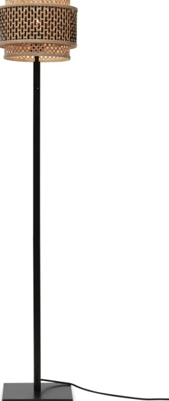 Good&Mojo Bhutan Black Vloerlamp Natural, Black