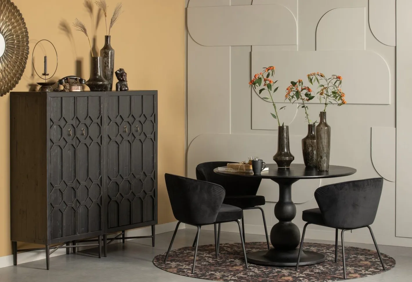 Hot WOOOD Blanco Eettafel zwart
