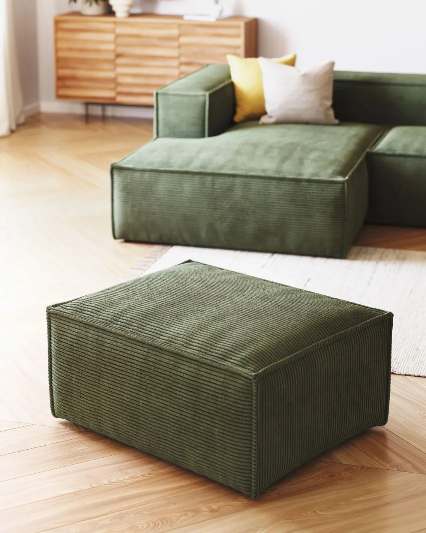 Kave Home Blok Voetenbank Beige