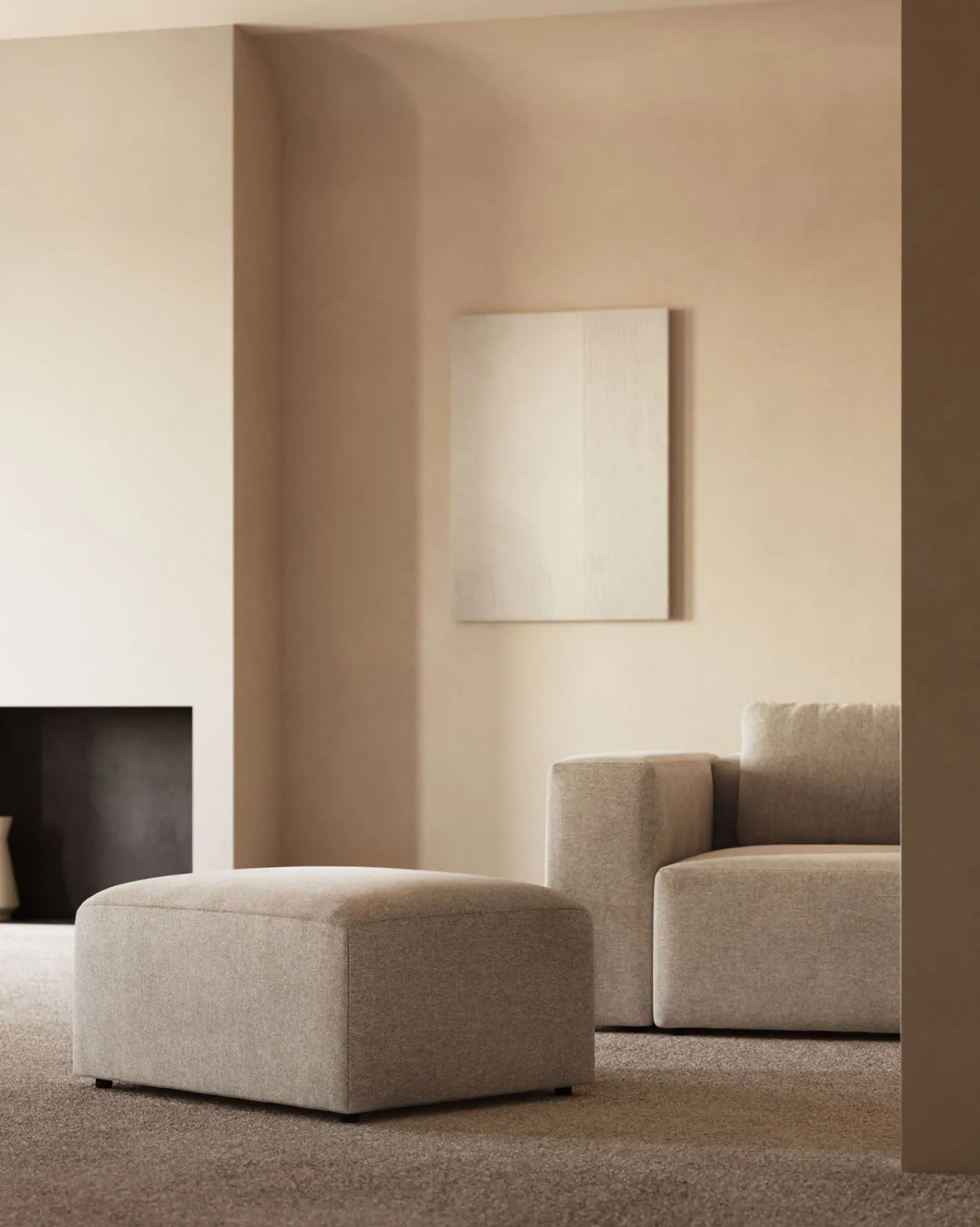 Clearance Kave Home Blok Voetenbank Beige