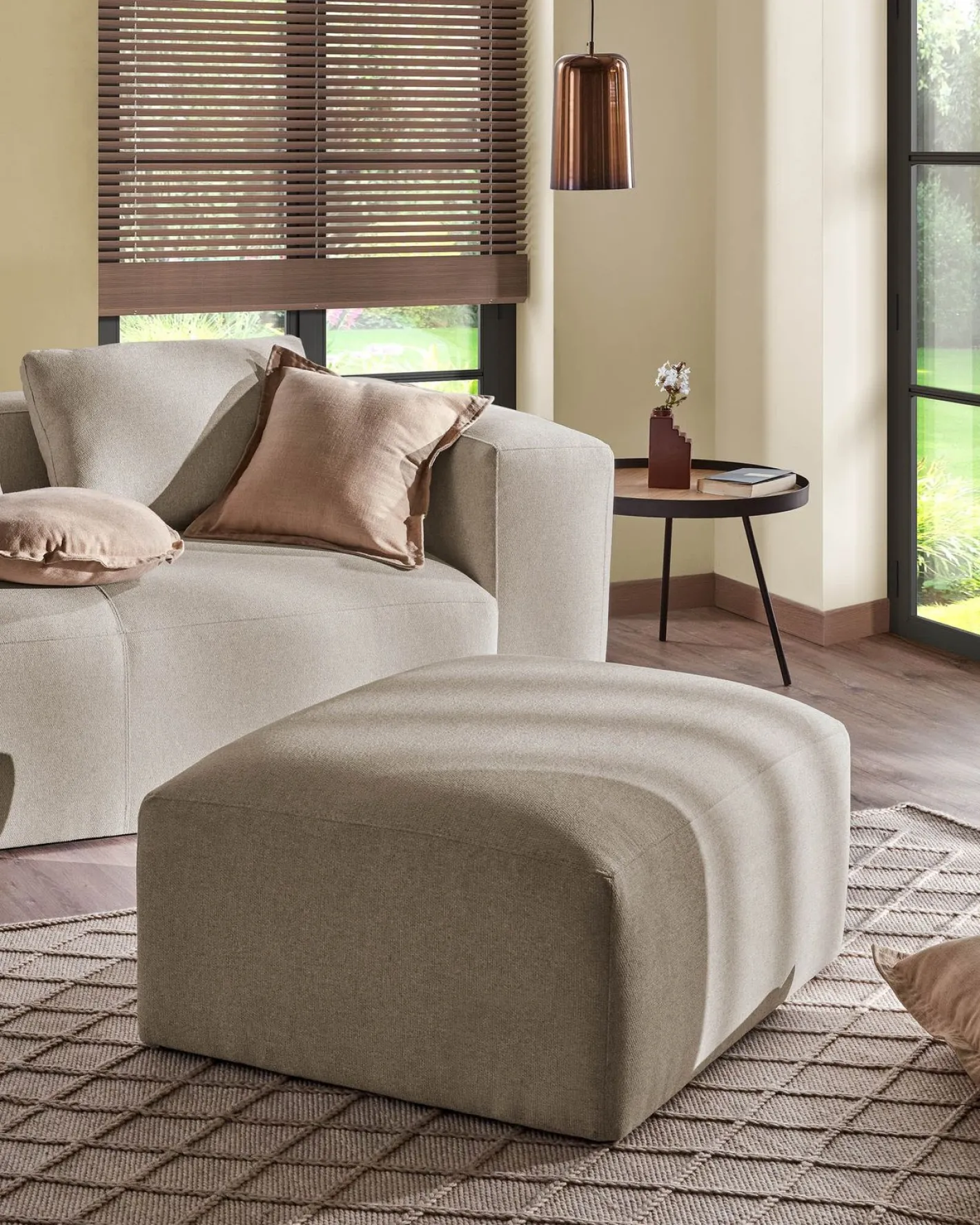 Clearance Kave Home Blok Voetenbank Beige