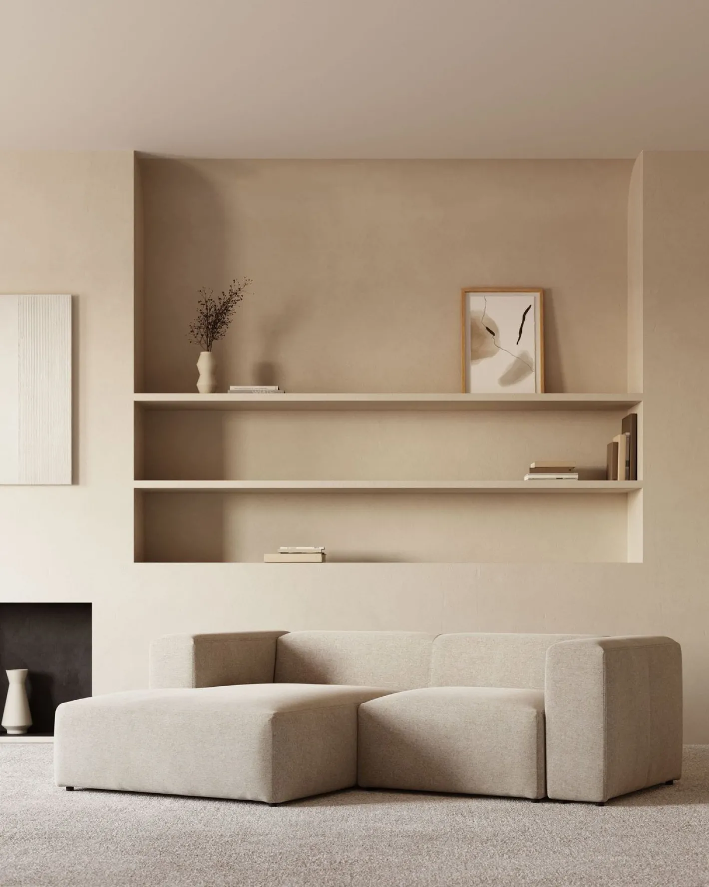 Best Kave Home Blok 2-Zits Hoekbank Beige