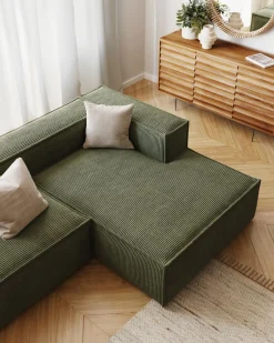 Outlet Kave Home Blok 2-Zits Hoekbank Groen