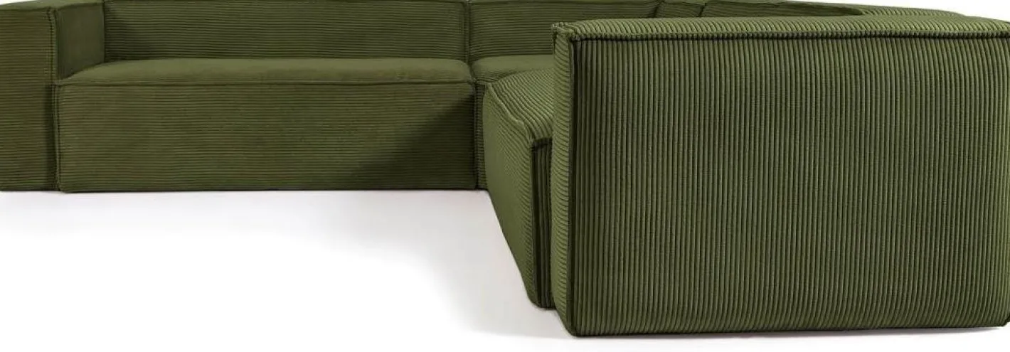 Online Kave Home Blok 4-Zitshoekbank Groen