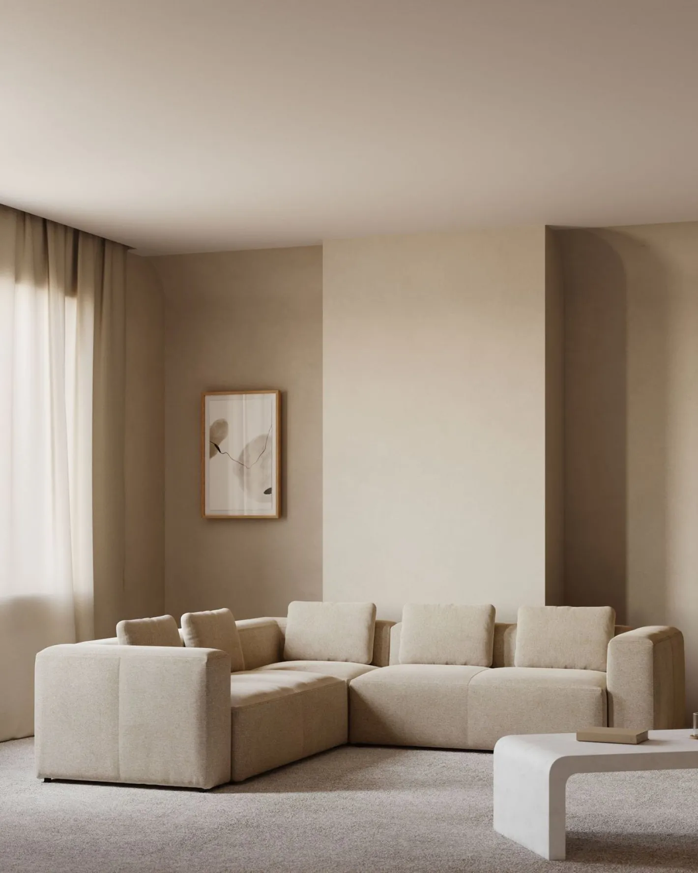 Hot Kave Home Blok 4-Zitshoekbank Beige